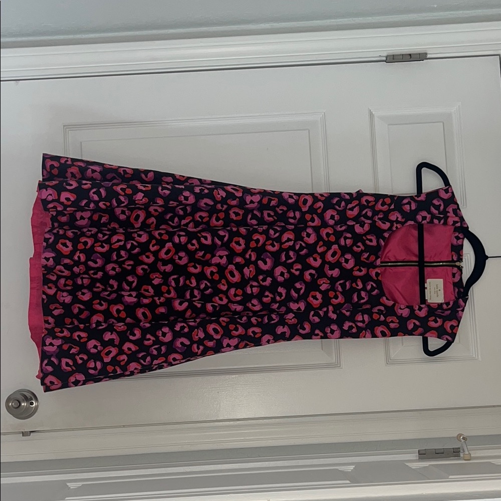 Kate Spade Pink and Black Leopard Print Dress